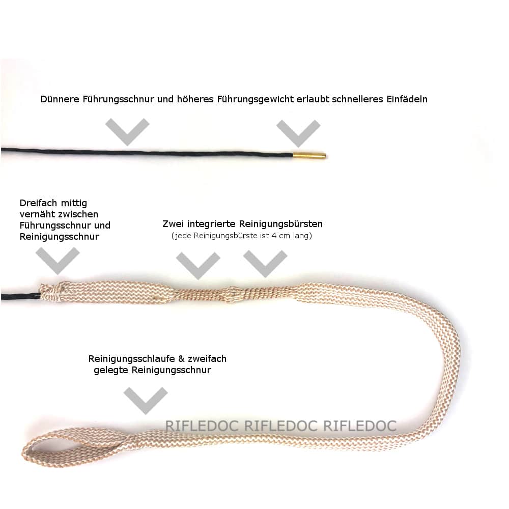 Reinigungsschnur 8mm Cal .32 | zwei Bürsten + Griff – Bild 12