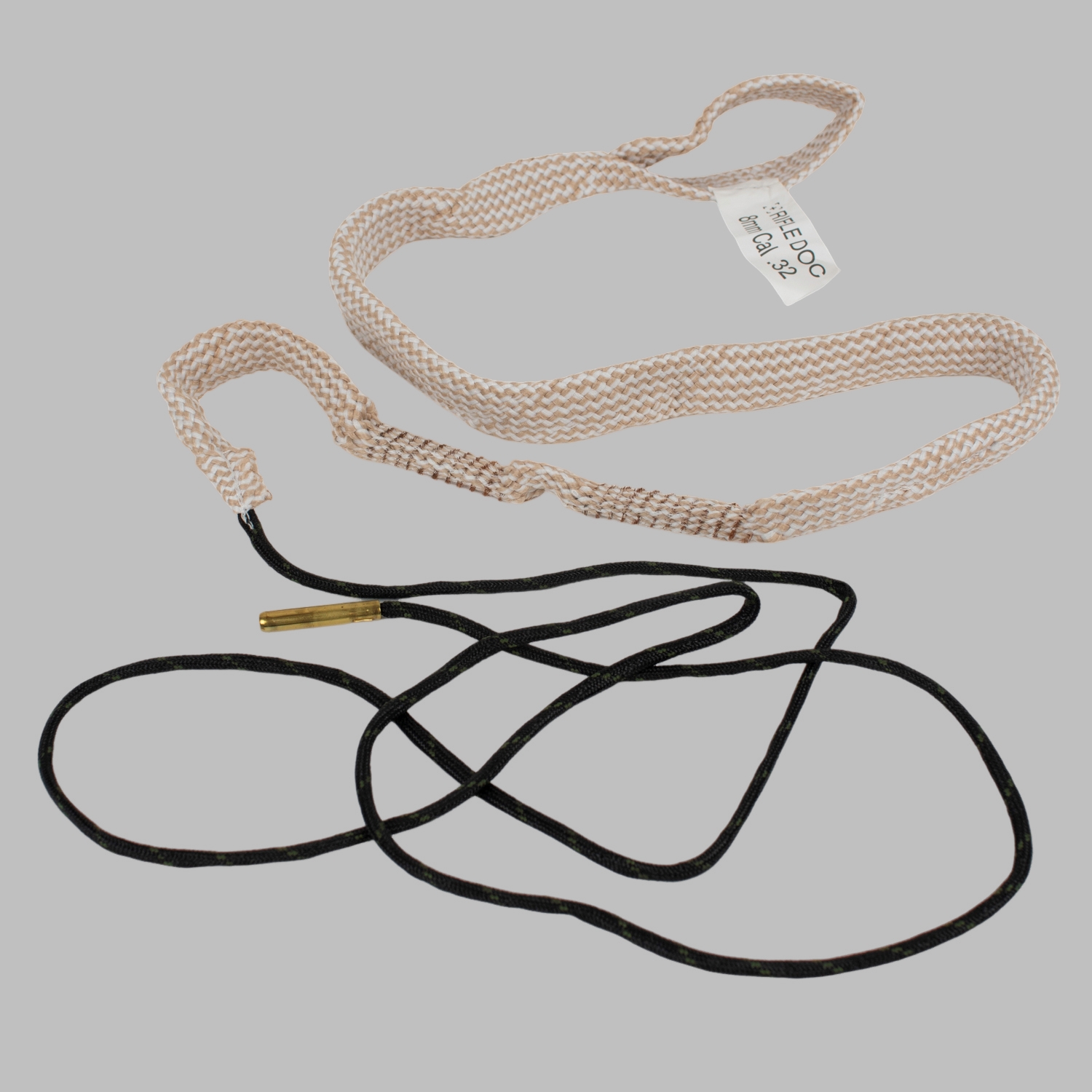 Reinigungsschnur 8mm Cal .32 | zwei Bürsten + Griff – Bild 2