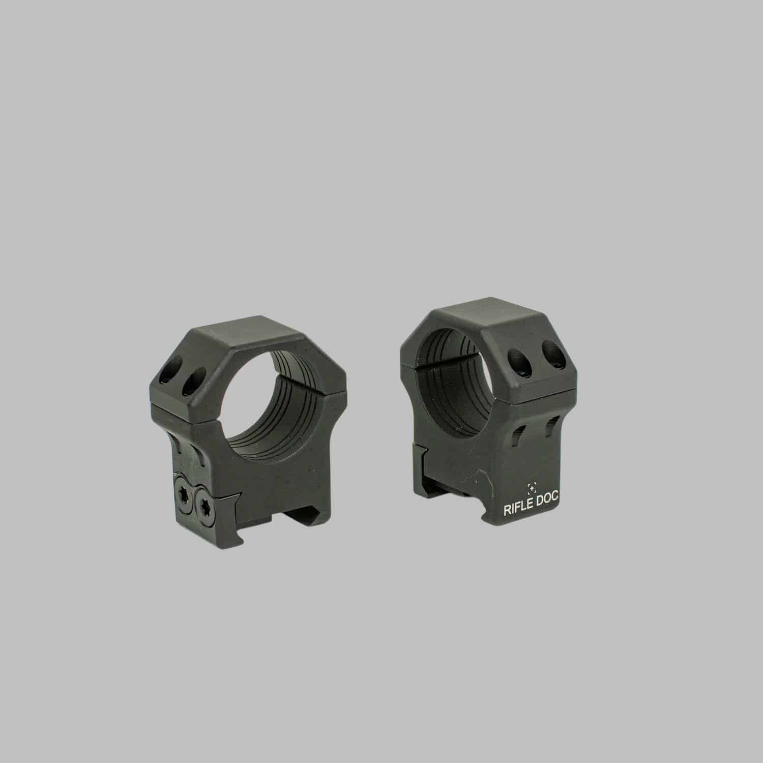 075 Aircraft Aluminium Montage mit 25,4mm und einer Höhe von 12 mm, Abbildung zweier stehenden Ringe frontal